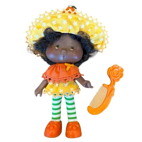 Vtg 80’s Strawberry Shortcake ORANGE BLOSSOM Doll With Comb - American Greetings - Picture 4 of 9